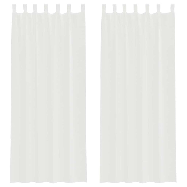 voile-gardiner med løkker 2 stk. 140x260 cm hvid