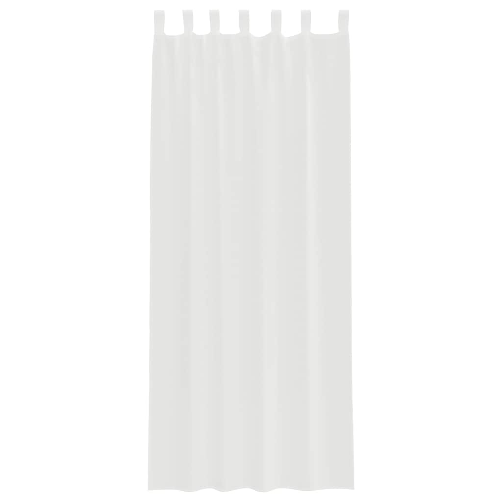 voile-gardiner med løkker 2 stk. 140x260 cm hvid