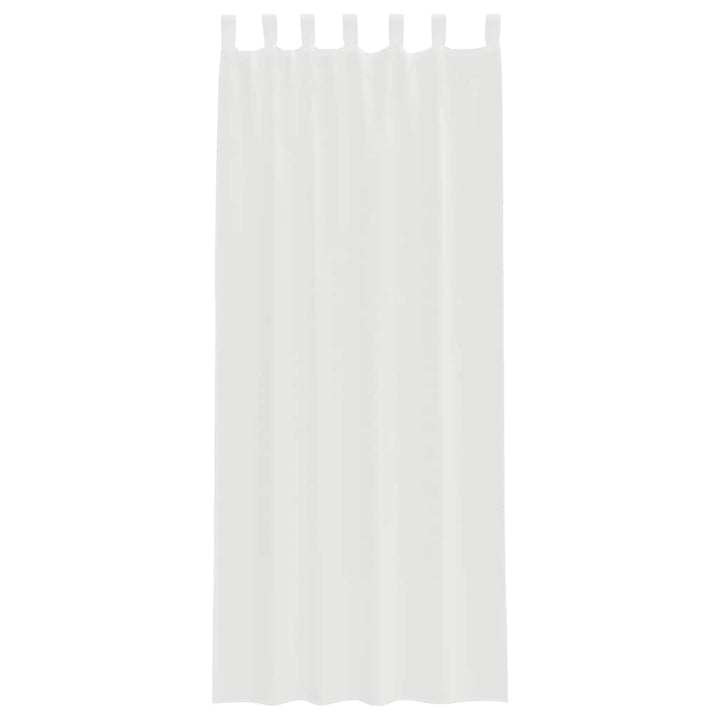 voile-gardiner med løkker 2 stk. 140x260 cm hvid