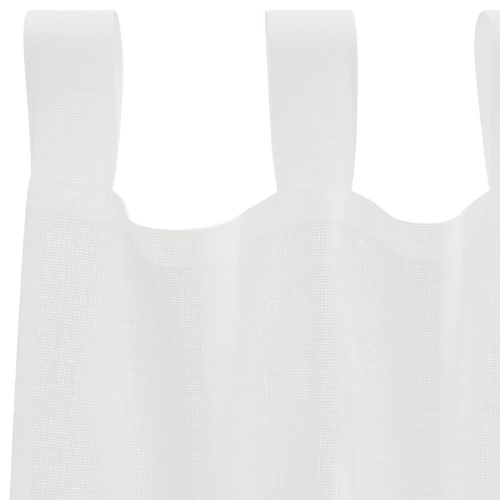 voile-gardiner med løkker 2 stk. 140x260 cm hvid