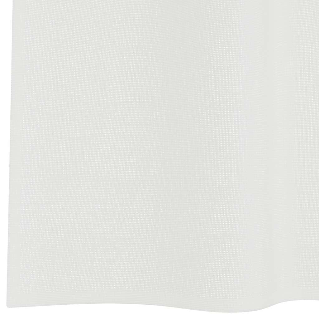 voile-gardiner med løkker 2 stk. 140x260 cm hvid