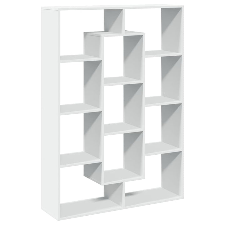 bogreol 102x29x143 cm konstrueret træ hvid