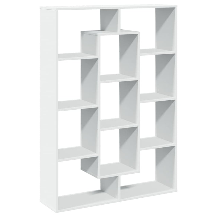 bogreol 102x29x143 cm konstrueret træ hvid