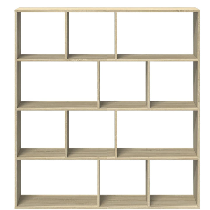 bogskab 132x29x141,5 cm konstrueret træ sonoma-eg