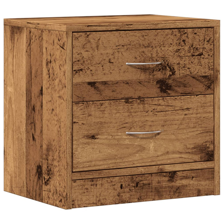 sengebord 40x30x40 cm konstrueret træ gammelt trælook