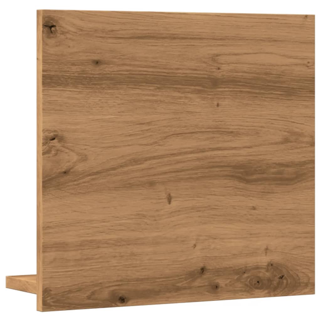 badeværelsesskab med spejl 40x11x37 cm konstrueret træ kunsteg