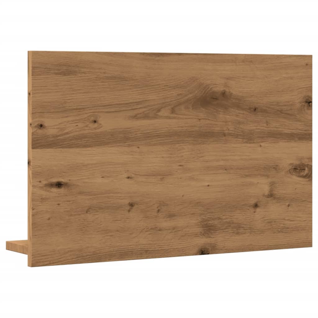 badeværelsesskab med spejl 60x11x37 cm konstrueret træ kunsteg