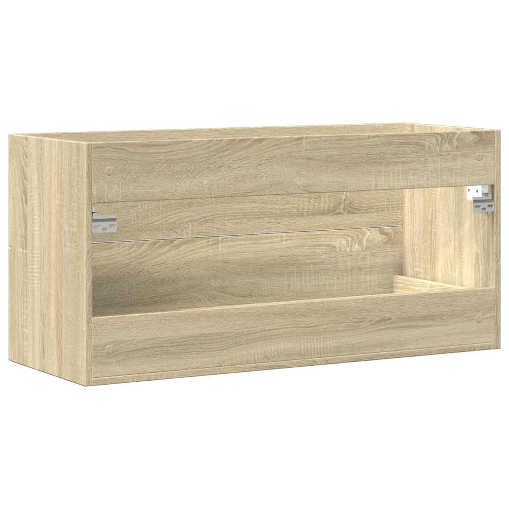 vaskeskab 100x38,5x48 cm spånplade sonoma-eg
