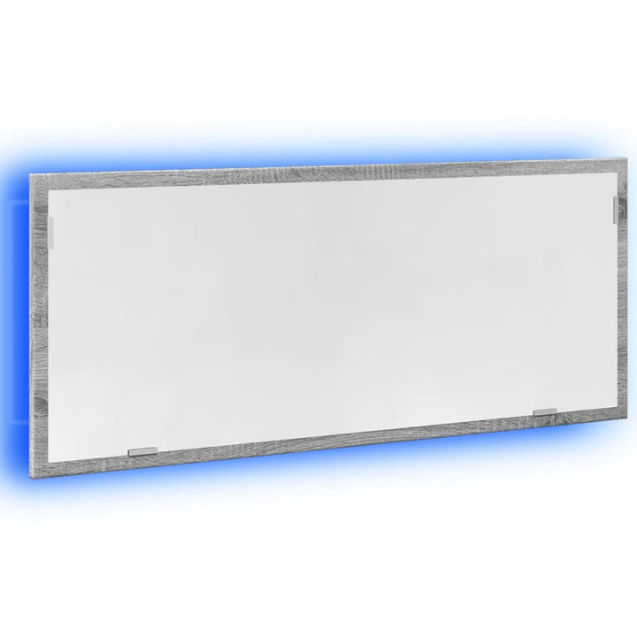 LED-badeværelsesspejl 60x8,5x37 cm konstrueret træ grå sonoma