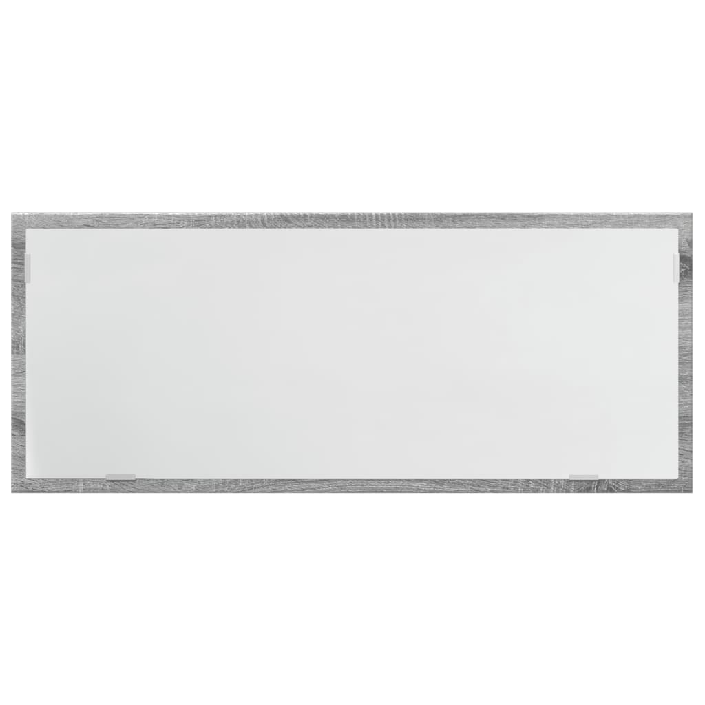 LED-badeværelsesspejl 60x8,5x37 cm konstrueret træ grå sonoma