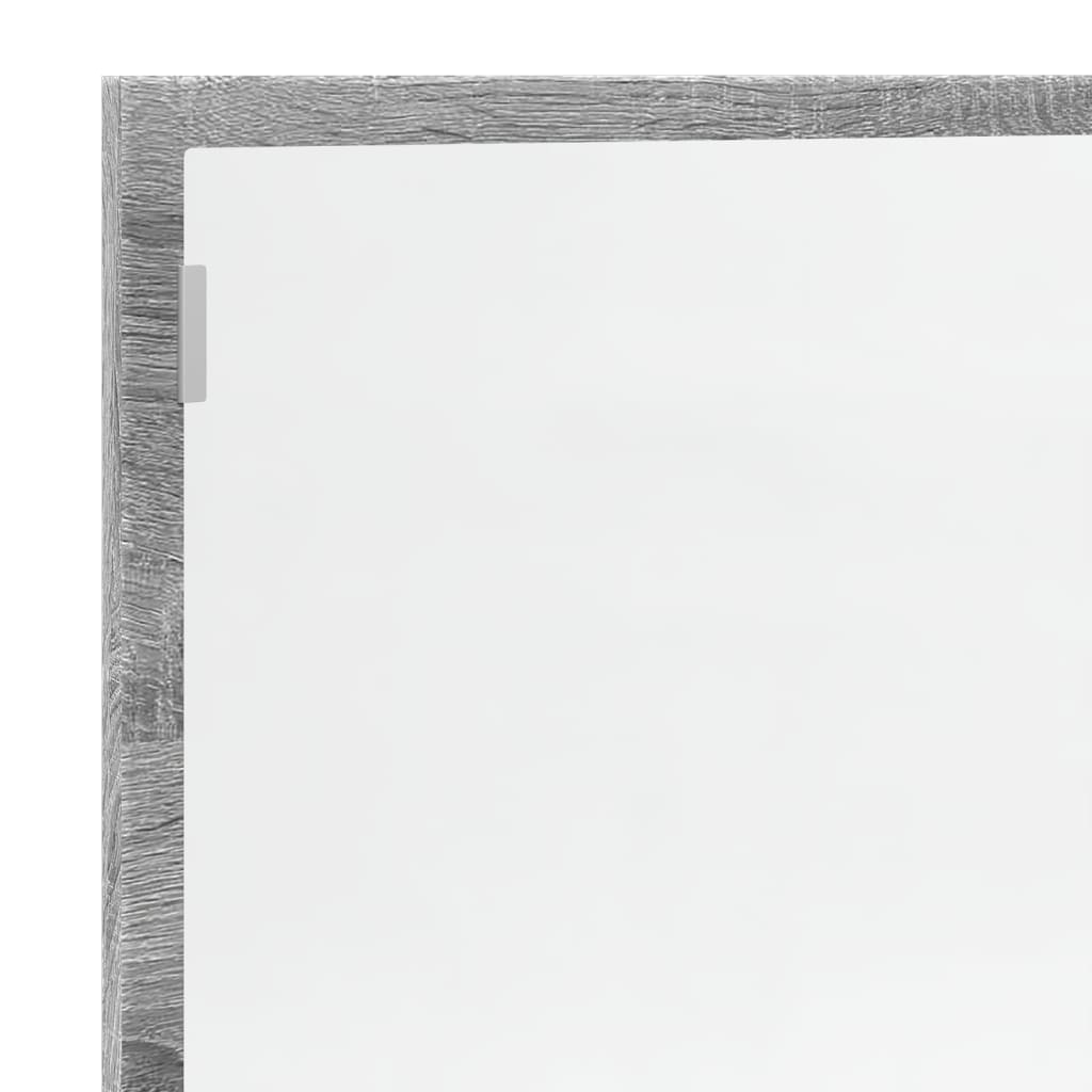 LED-badeværelsesspejl 60x8,5x37 cm konstrueret træ grå sonoma
