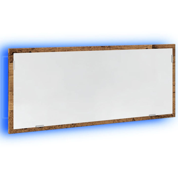 LED-badeværelsesspejl 100x8,5x37 cm konstrueret træ antikt eg