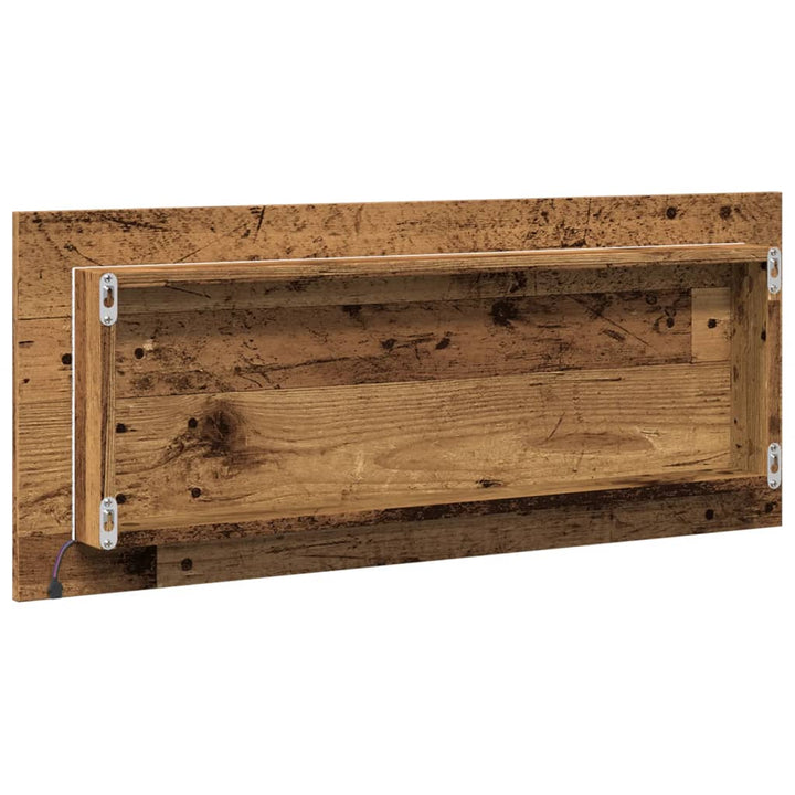 LED-badeværelsesspejl 100x8,5x37 cm konstrueret træ antikt eg