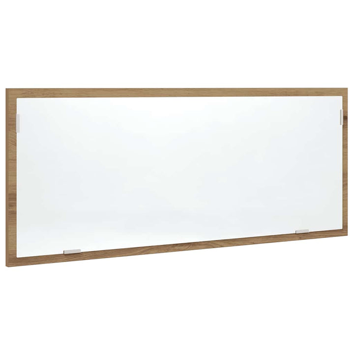 badeværelsesspejl med LED 100x8,5x37 cm konstrueret træ kunsteg