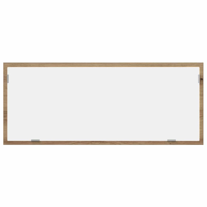 badeværelsesspejl med LED 100x8,5x37 cm konstrueret træ kunsteg
