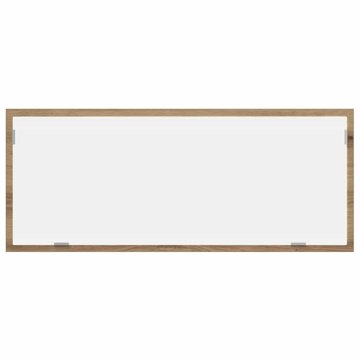 badeværelsesspejl med LED 100x8,5x37 cm konstrueret træ kunsteg