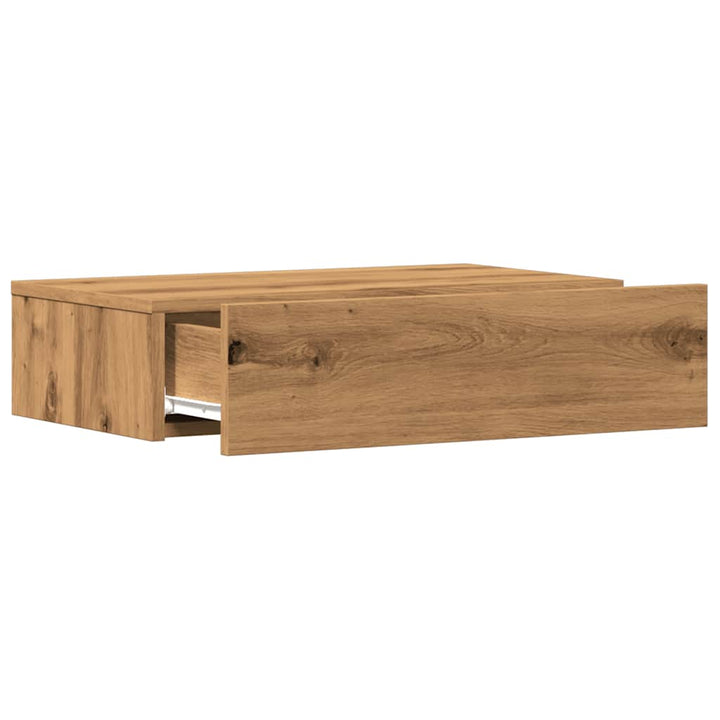 tv-borde 2 stk. med LED-lys 60x35x15,5 cm kunsteg