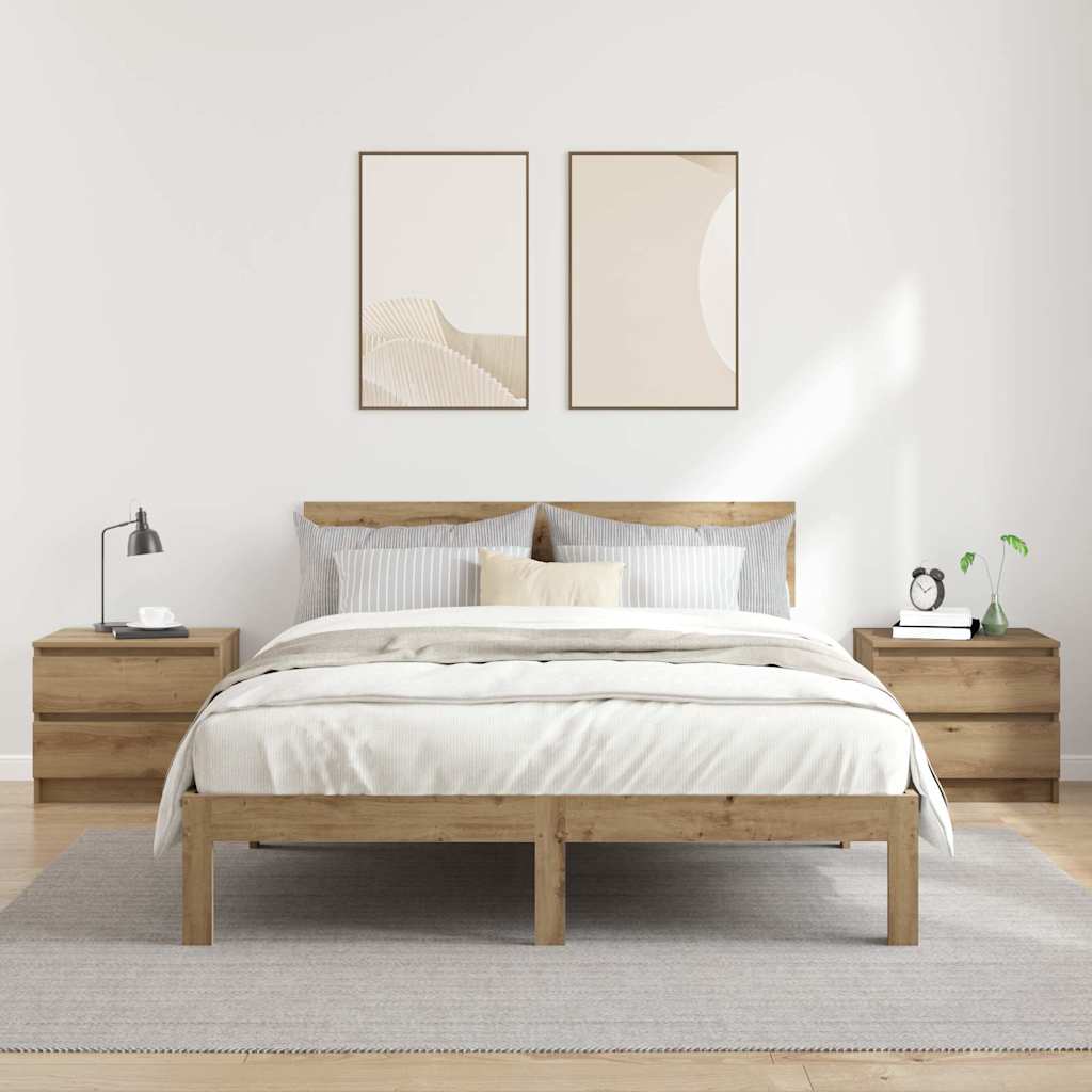 sengeborde 2 stk. 50x40x43,5 cm kunsteg