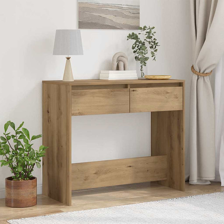 konsolbord 89x41x76,5 cm konstrueret træ kunsteg