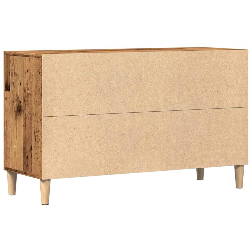 skænk 100x36x60 cm konstrueret træ gammelt træ-look