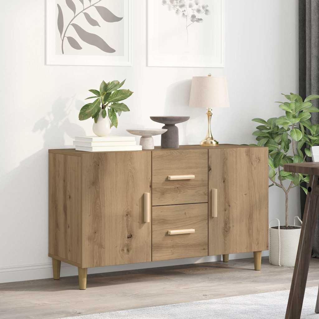 skænk 100x36x60 cm konstrueret træ kunsteg
