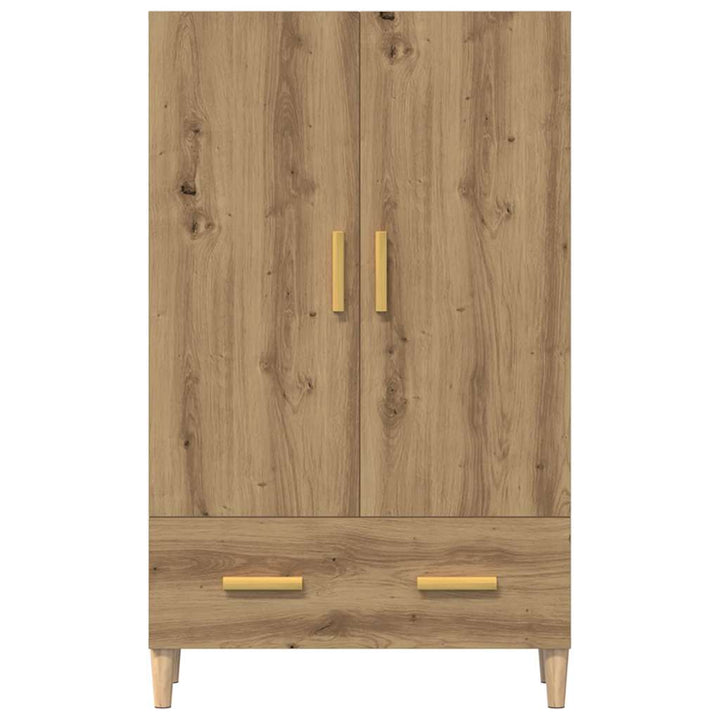 skab 70x31x115 cm konstrueret træ artisan egetræsfarve