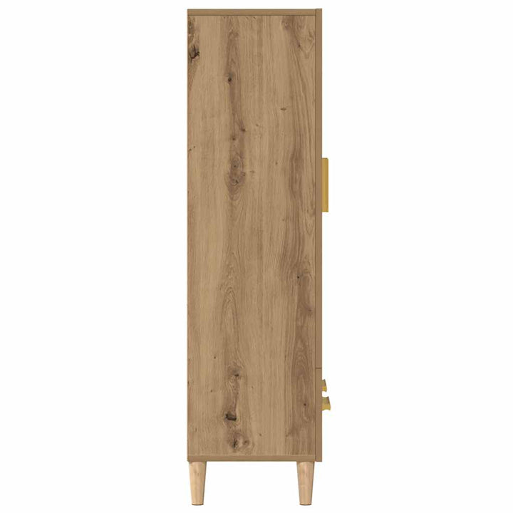 skab 70x31x115 cm konstrueret træ artisan egetræsfarve