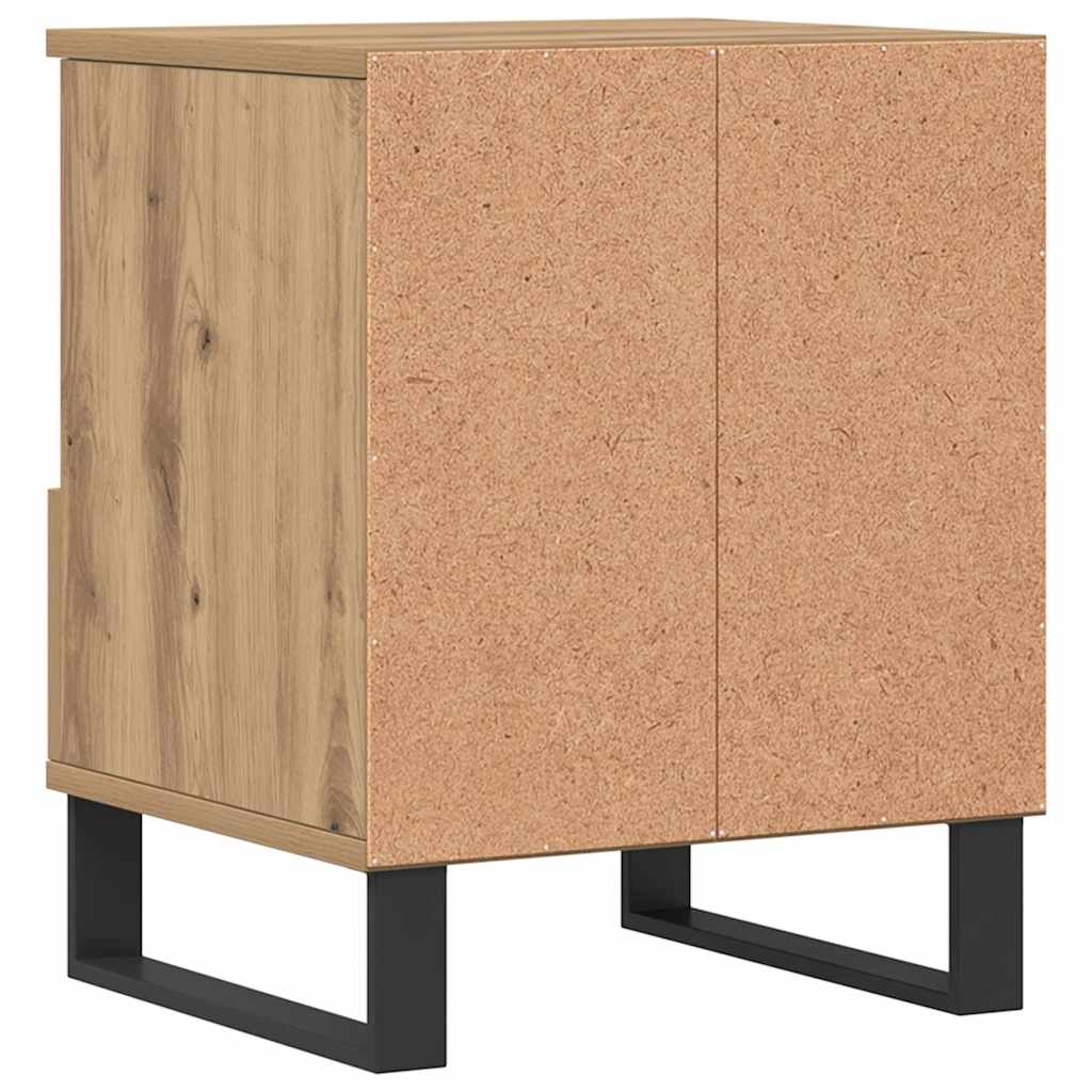 sengebord 40x35x50 cm konstrueret træ kunsteg