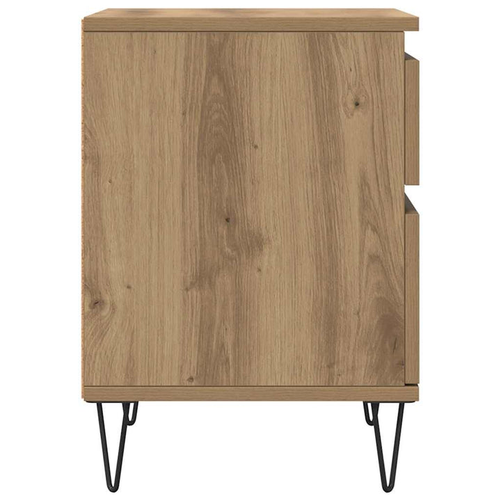 sengebord 40x35x50 cm konstrueret træ kunsteg