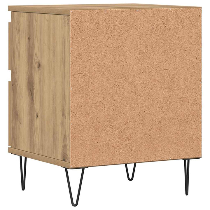sengebord 40x35x50 cm konstrueret træ kunsteg