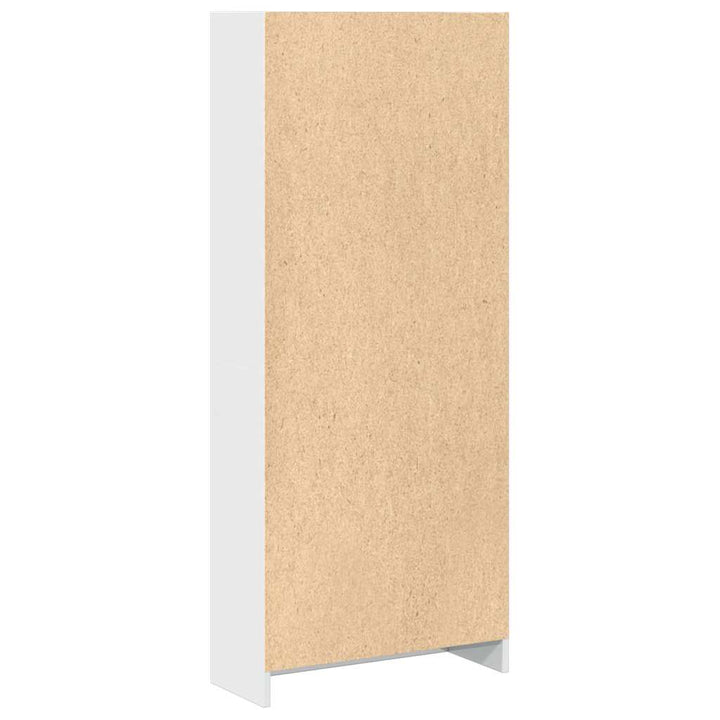 skab 60x24x143 cm konstrueret træ hvid højglans