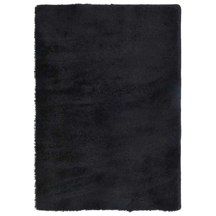 shaggy gulvtæppe NAVARRA 120x170 cm høje luv polyester sort