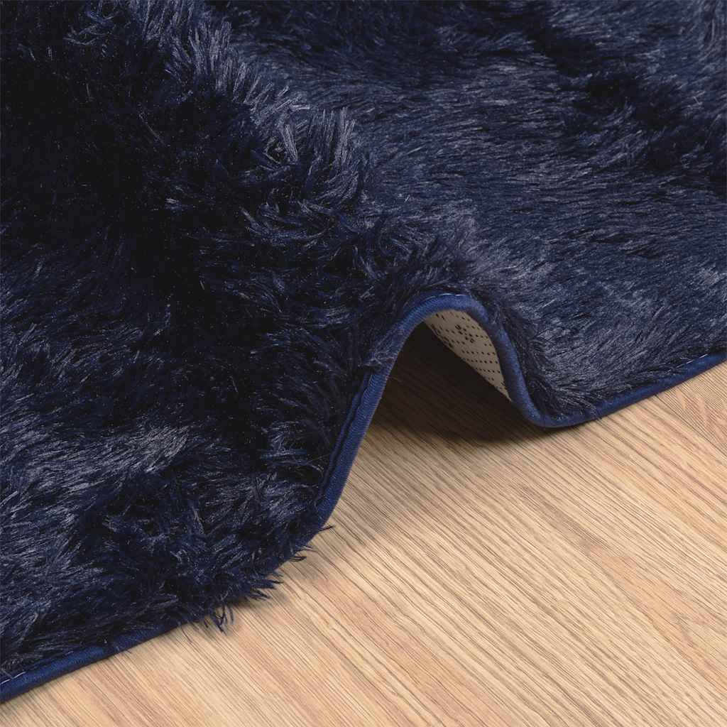 shaggy gulvtæppe NAVARRA 120x170cm høje luv polyester marineblå