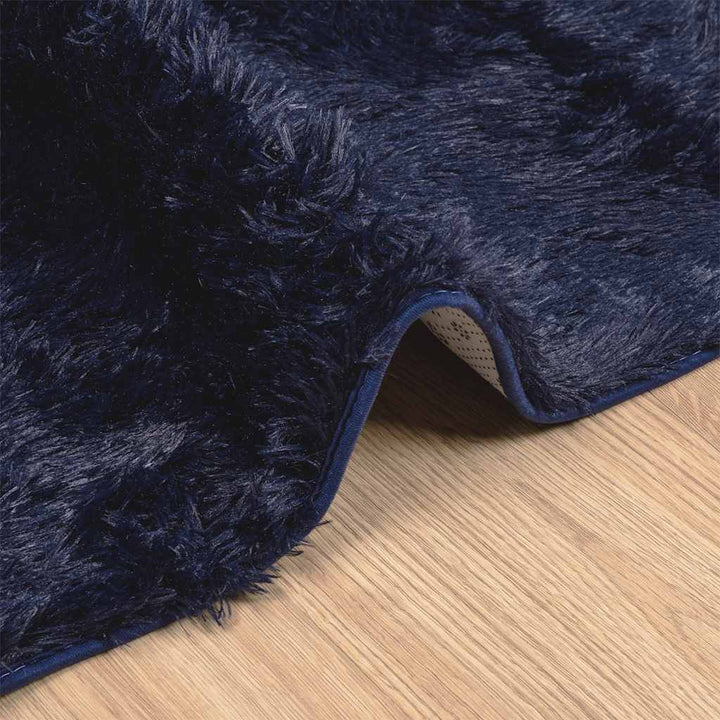 shaggy gulvtæppe NAVARRA 120x170cm høje luv polyester marineblå