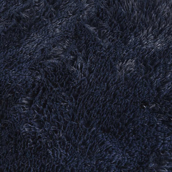 shaggy gulvtæppe NAVARRA 120x170cm høje luv polyester marineblå