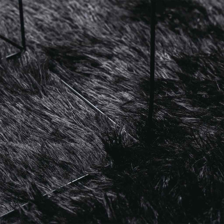shaggy gulvtæppe NAVARRA 130x200 cm høje luv polyester sort