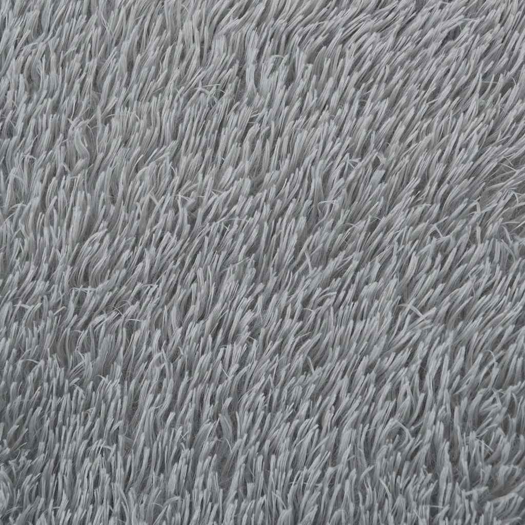 shaggy gulvtæppe NAVARRA 130x200 cm høje luv polyester lysegrå