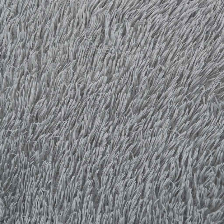 shaggy gulvtæppe NAVARRA 130x200 cm høje luv polyester lysegrå