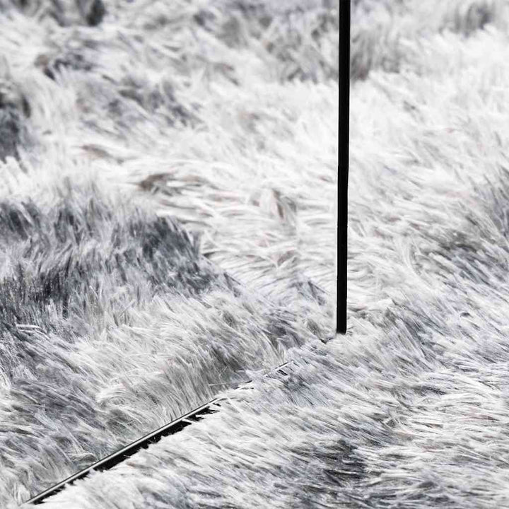 shaggy gulvtæppe NAVARRA 130x200 cm høje luv polyester sølvgrå