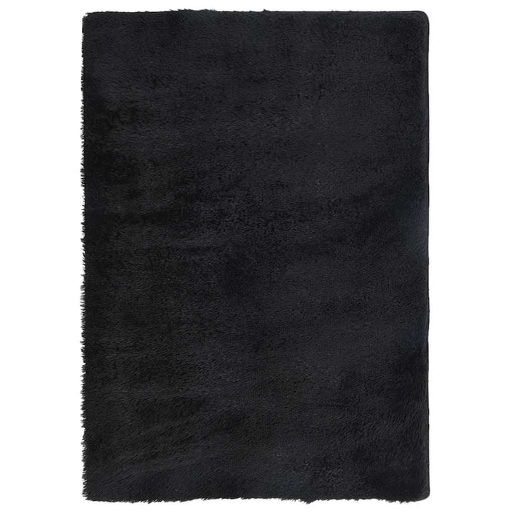 shaggy gulvtæppe NAVARRA 160x230 cm høje luv polyester sort