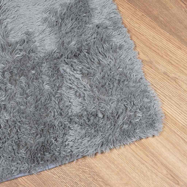 shaggy gulvtæppe NAVARRA 160x230 cm høje luv polyester lysegrå