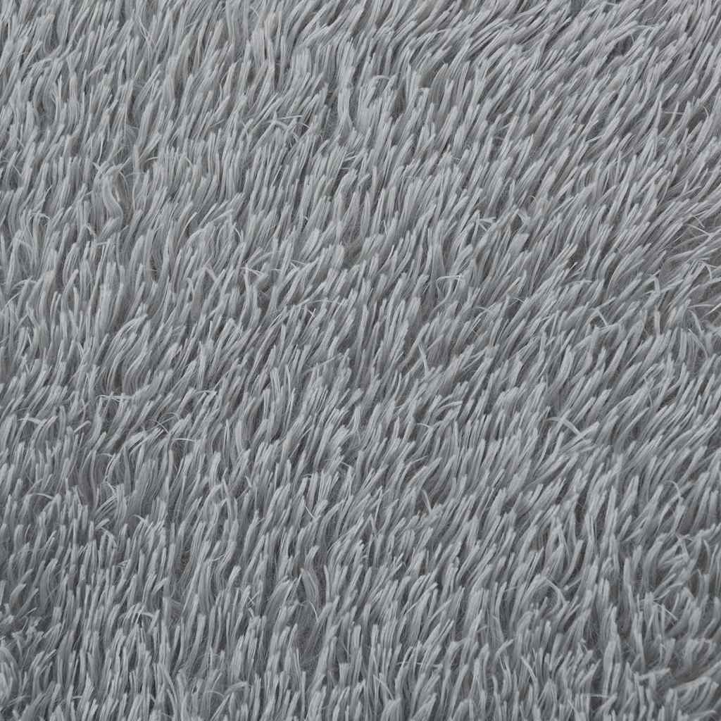 shaggy gulvtæppe NAVARRA 160x230 cm høje luv polyester lysegrå