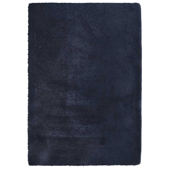shaggy gulvtæppe NAVARRA 160x230cm høje luv polyester marineblå