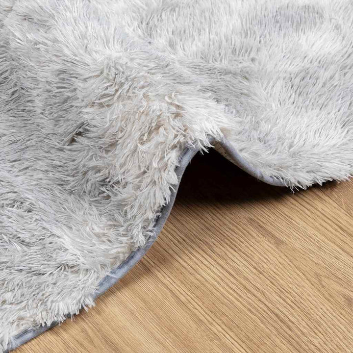 shaggy gulvtæppe NAVARRA 160x230 cm høje luv polyester sølvgrå