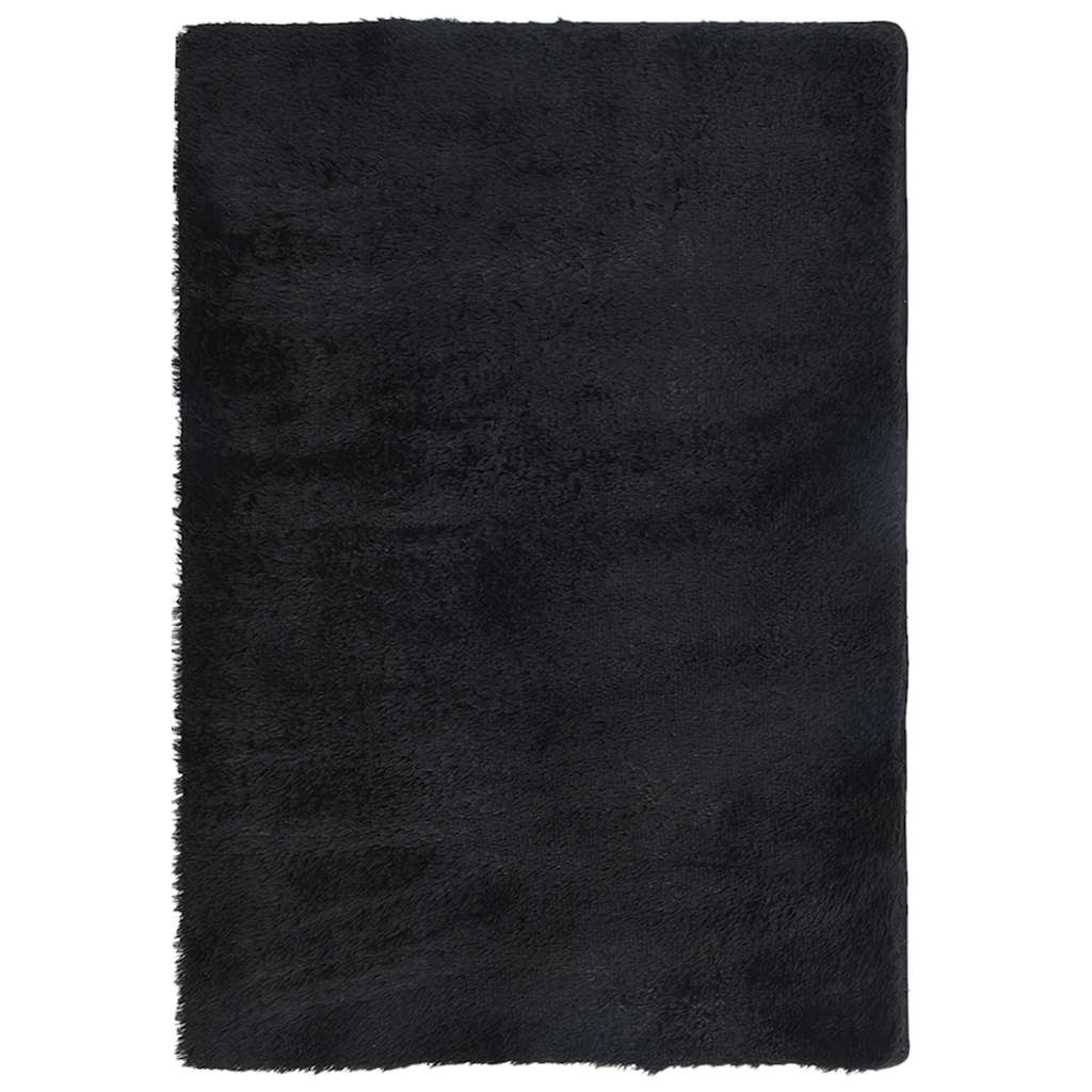 shaggy gulvtæppe NAVARRA 200x290 cm høje luv polyester sort
