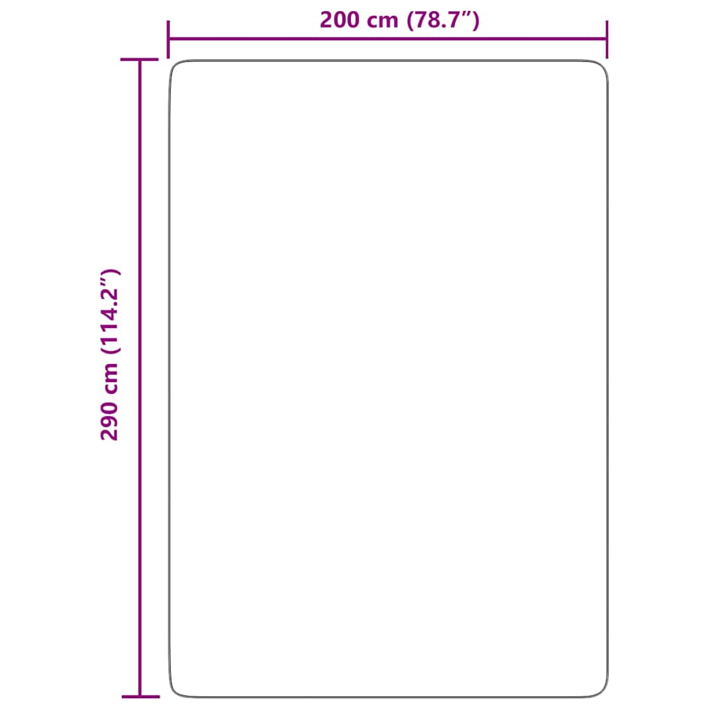 shaggy gulvtæppe NAVARRA 200x290 cm høje luv polyester sort