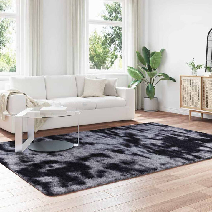 shaggy gulvtæppe NAVARRA 200x290 cm høje luv polyester mørkegrå