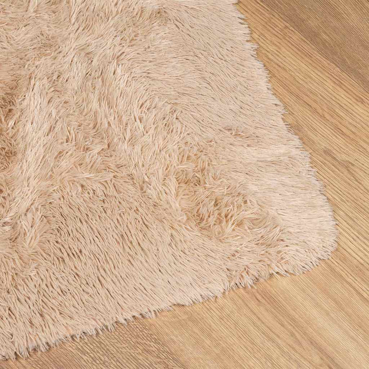 shaggy gulvtæppe NAVARRA 240x340 cm høje luv polyester beige
