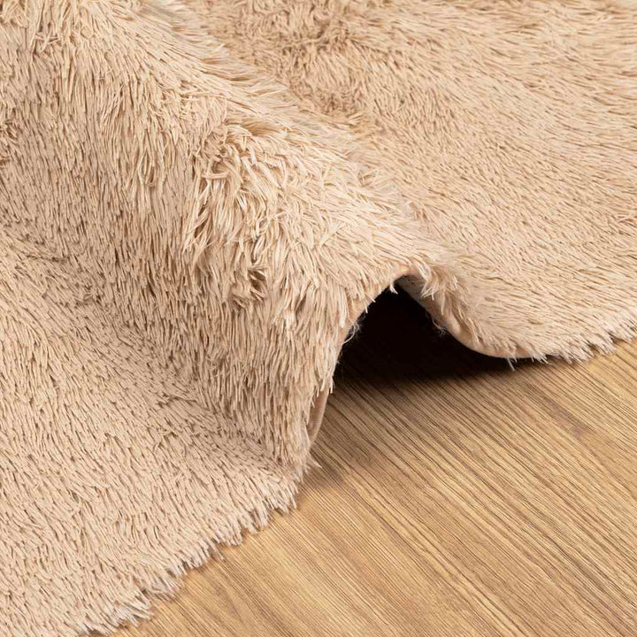 shaggy gulvtæppe NAVARRA 240x340 cm høje luv polyester beige