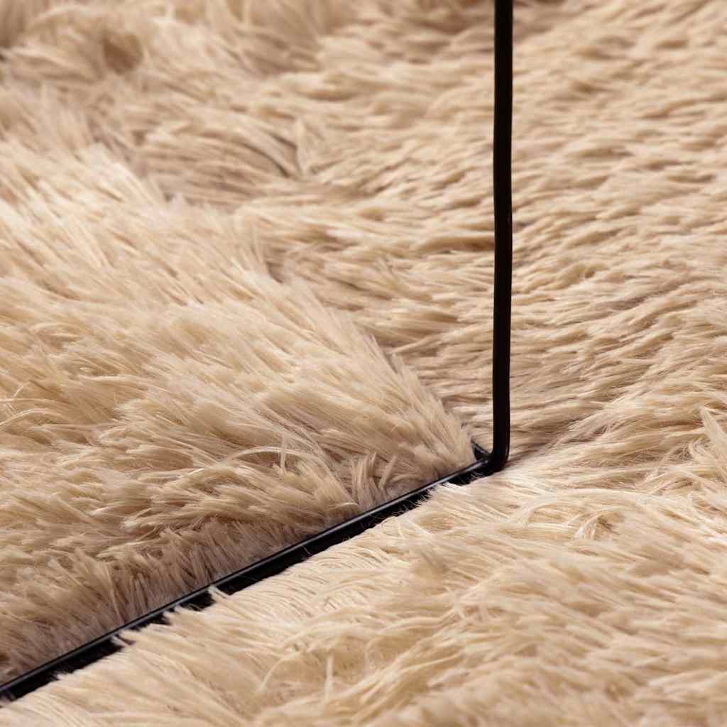 shaggy gulvtæppe NAVARRA 240x340 cm høje luv polyester beige